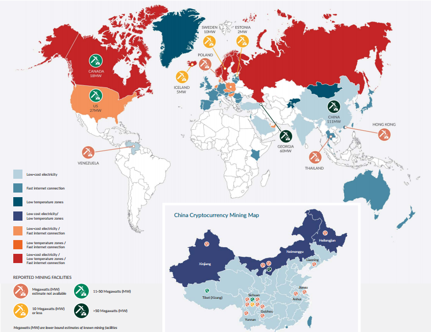map of cryptocurrency
