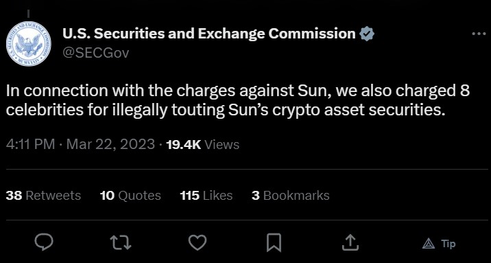 SEC Accuses Crypto Giant Justin Sun And Lindsay Lohan Of Securities Law Violation