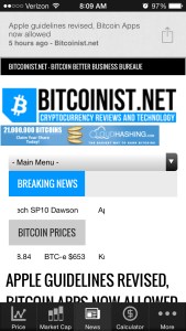 BlockStreet News Screen_Bitcoinist view 2