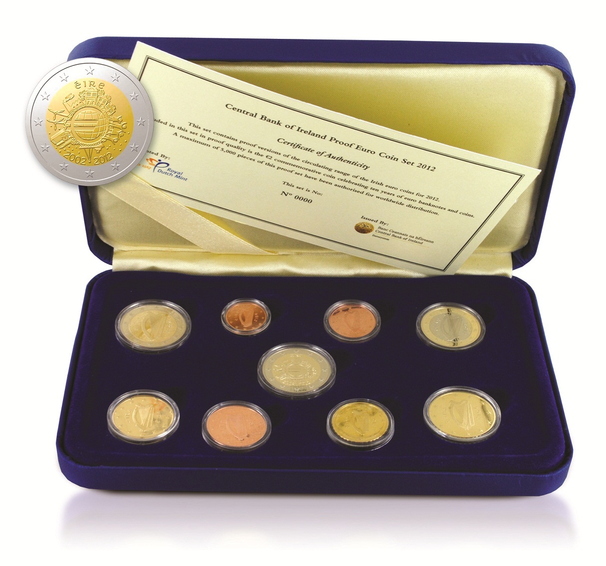 Proof set with certificate> Certificate is always on the best paper and is signed by the royal mint of a country.