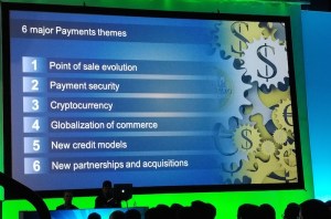 Cryptocurrency is third on Money 20/20 six major Payment themes.