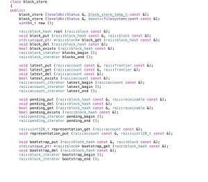 A section of RaiBlocks code.