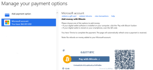 You’ll be able to use BitPay to exchange your Bitcoins—at current market value—and add them to your Microsoft account.