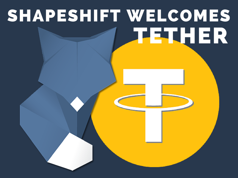 ShapeShift.io Adds Tether USD To Its Instant Exchange
