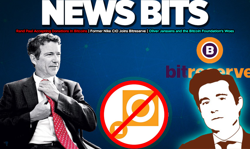 News Bits on: The Bitcoin Foundation is Broke, Rand Paul Accepts Bitcoin