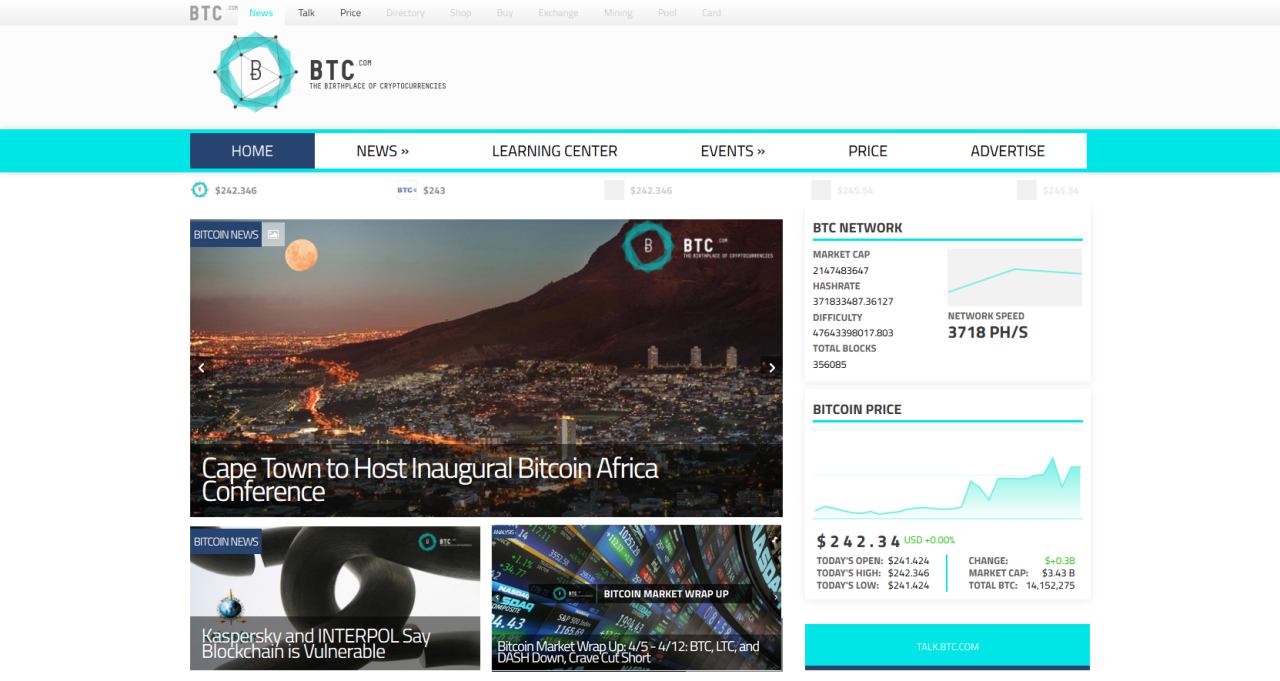 btc homepage