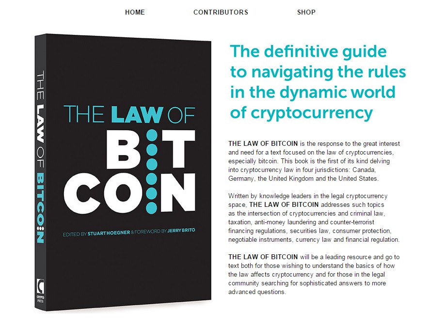 The Law Of Bitcoin released; Legal Guidance For Bitcoin!