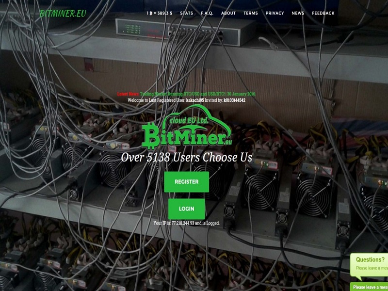 BitMiner.eu Guarantees 99.9% Up Time and User-Friendly Interface