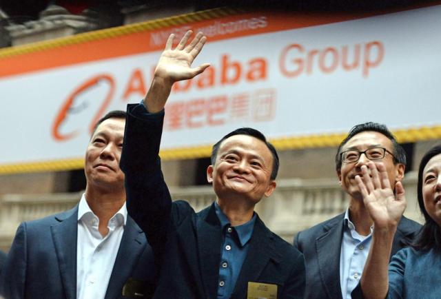Alibaba's Jack Ma during IPO