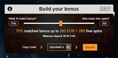 Oshi Casino - Build Your Bonus