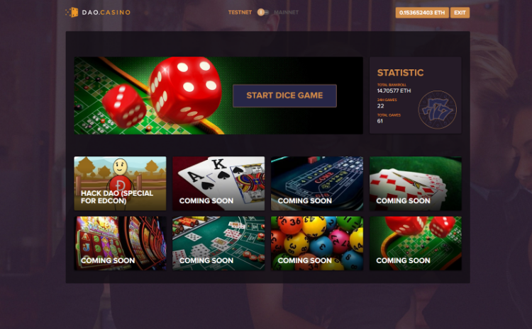 The Alpha DAO.Casino Platform Introduces Dice Game on Smart Contracts
