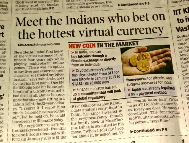 Demand for Bitcoin rises in India