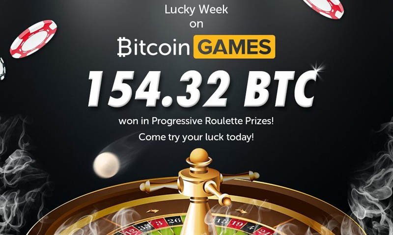 BITCOIN GAMES’ PROGRESSIVE ROULETTE PAYS OUT 154.32 BTC WORTH OF PRIZES IN JUST ONE WEEK