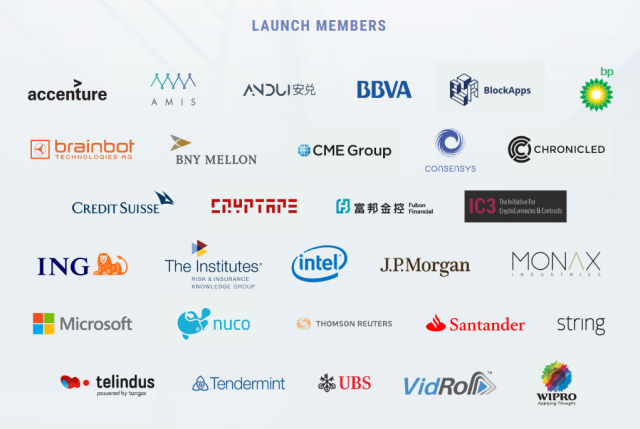 Enterprise Ethereum Alliance (EEA) launch members