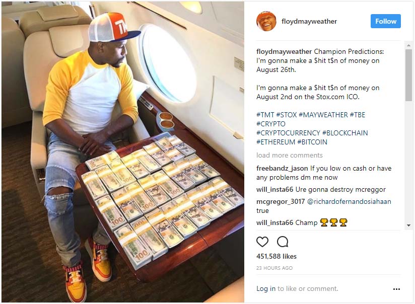 Floyd Mayweather promotes ICO