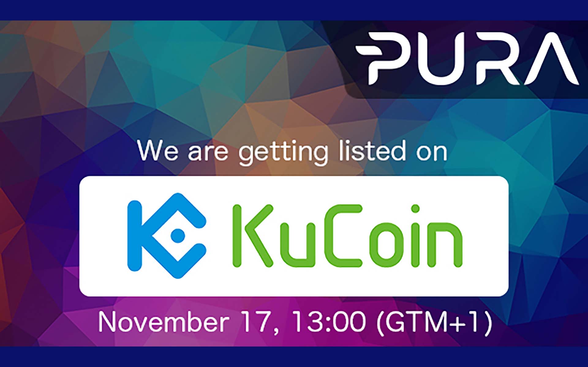 PURA to be listed on KuCoin: Trading Starts On Friday November 17