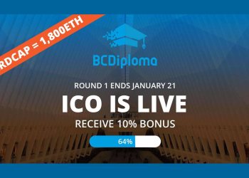 BCDiploma’s ICO is Live: Hardcap = 1,800 ETH