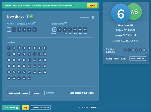 BitPlay.Club lottery screenshot