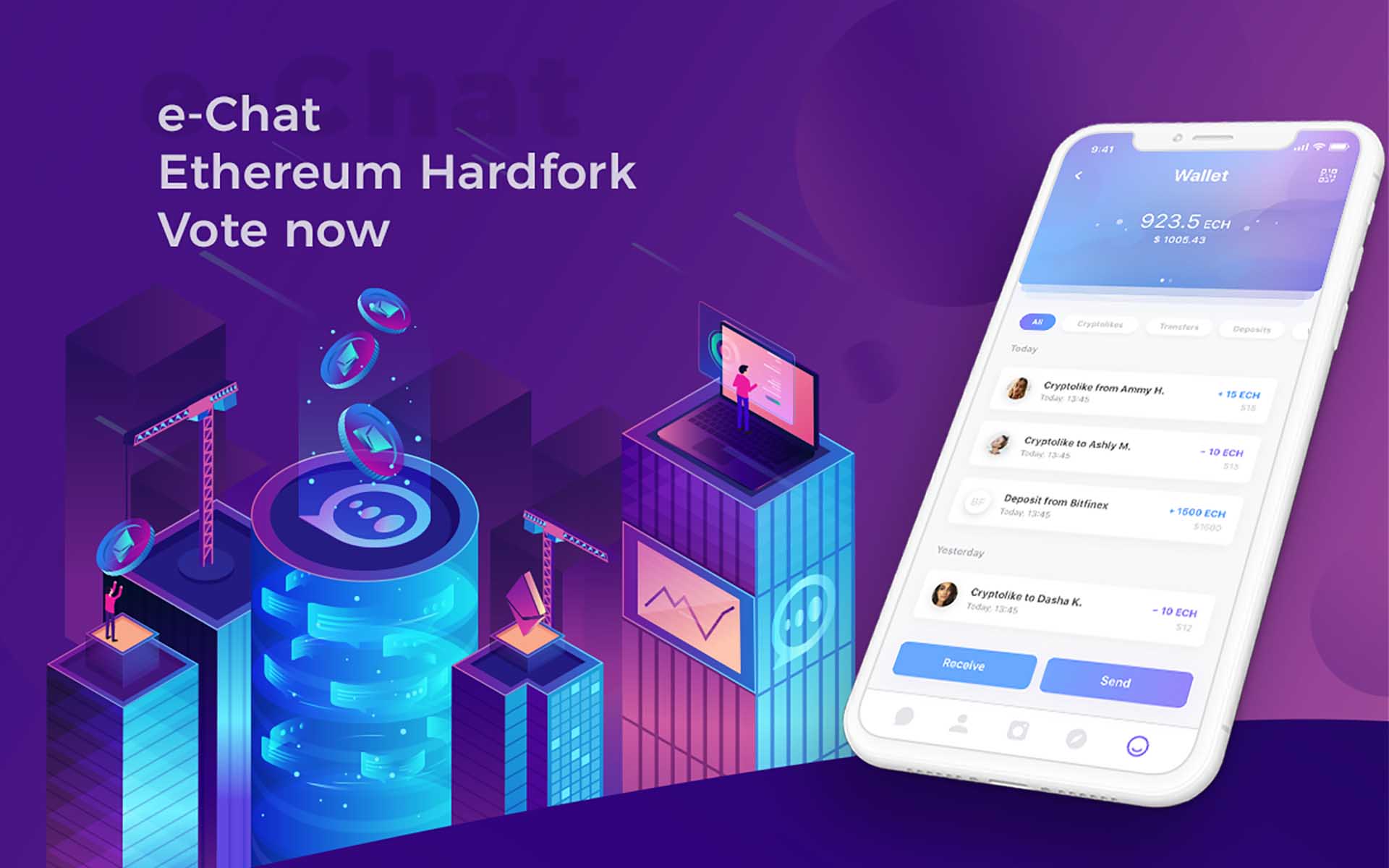 e-Chat can conduct Ethereum Hardfork after the ICO