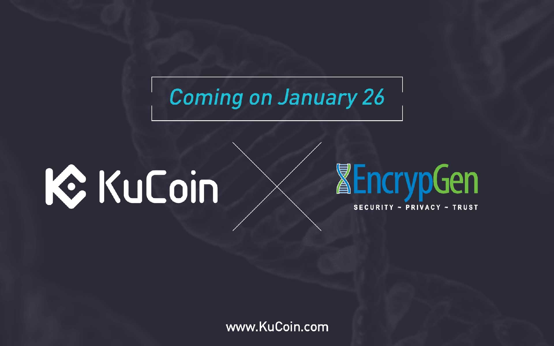 EncrypGen (DNA) Gets List on Kucoin！