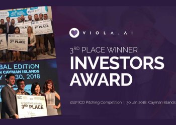 Viola.AI Wins Investor Award at d10e ICO Pitching Competition at Cayman Islands
