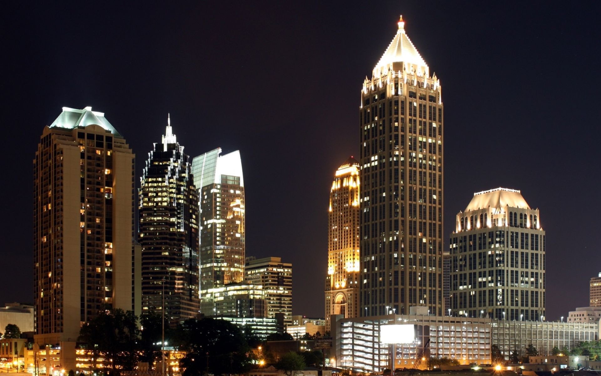 Atlanta's night skyline.