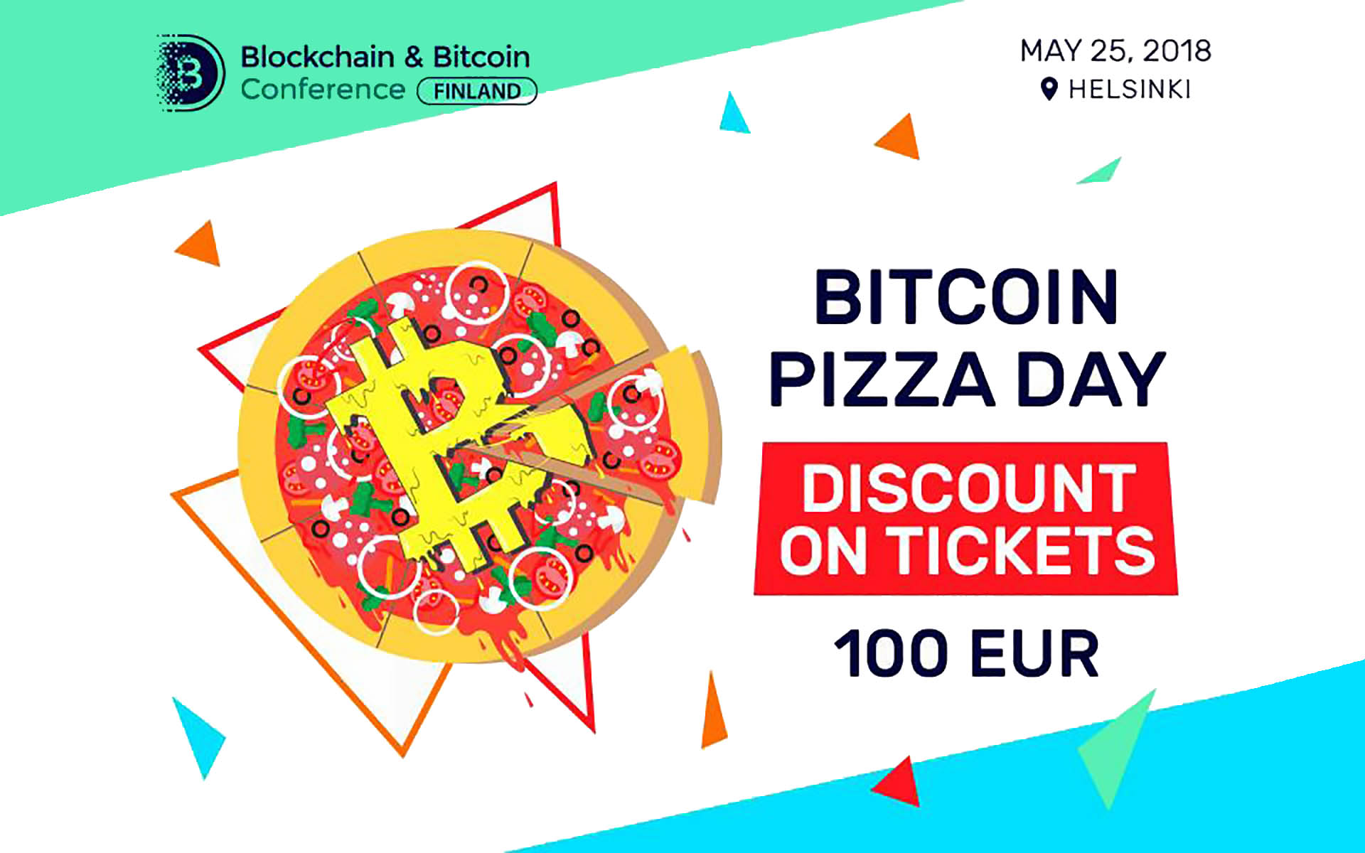 Pizza Day Celebration: A Ticket for Blockchain & Bitcoin Conference Finland for 100€!