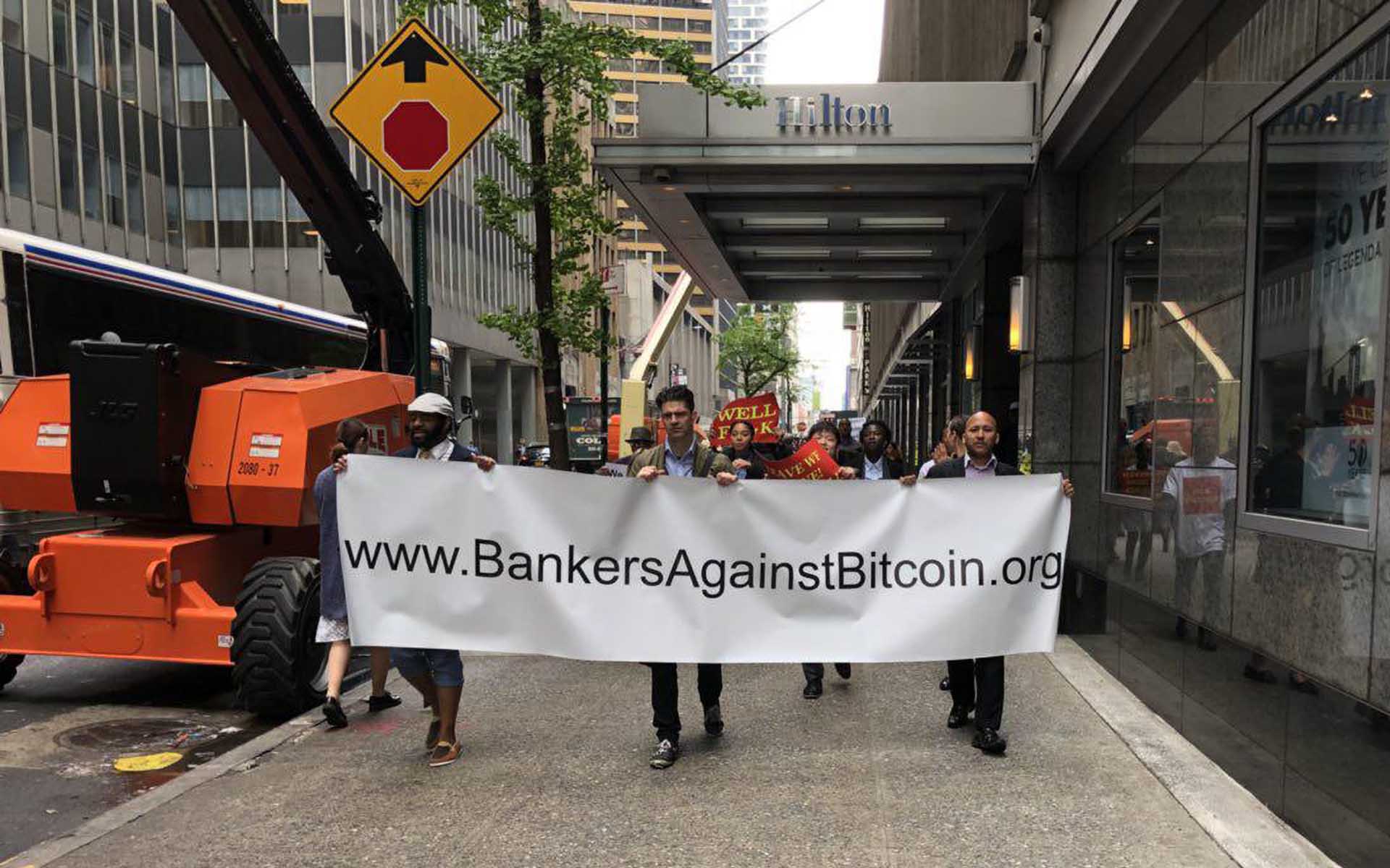 Consensus 2018: Mammoth Turnout on Opening Day as Parody Protesters March Outside the Cryptocurrency Conference