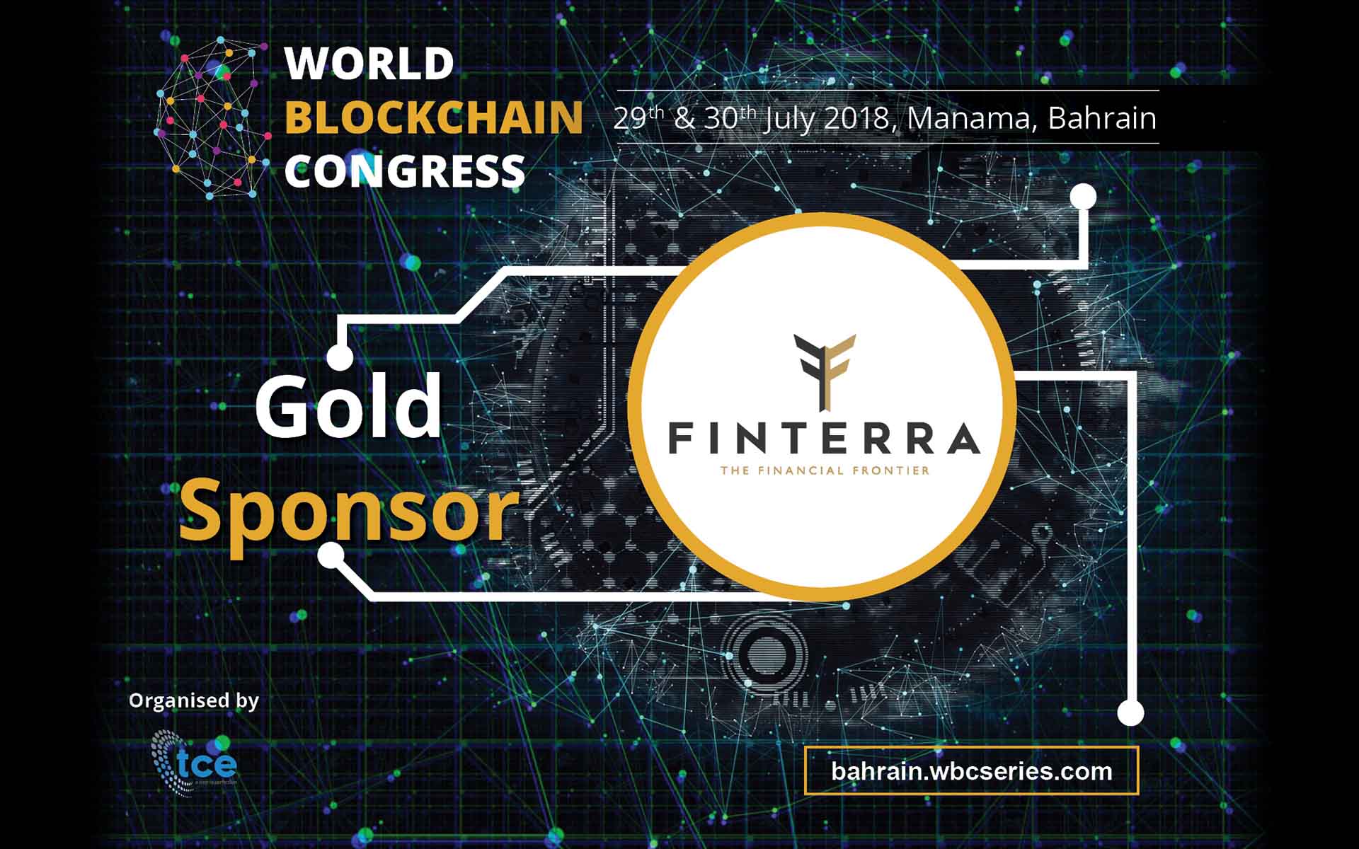 Finterra Pte Ltd Confirmed as the Official Gold Sponsor for World Blockchain Congress Bahrain 2018