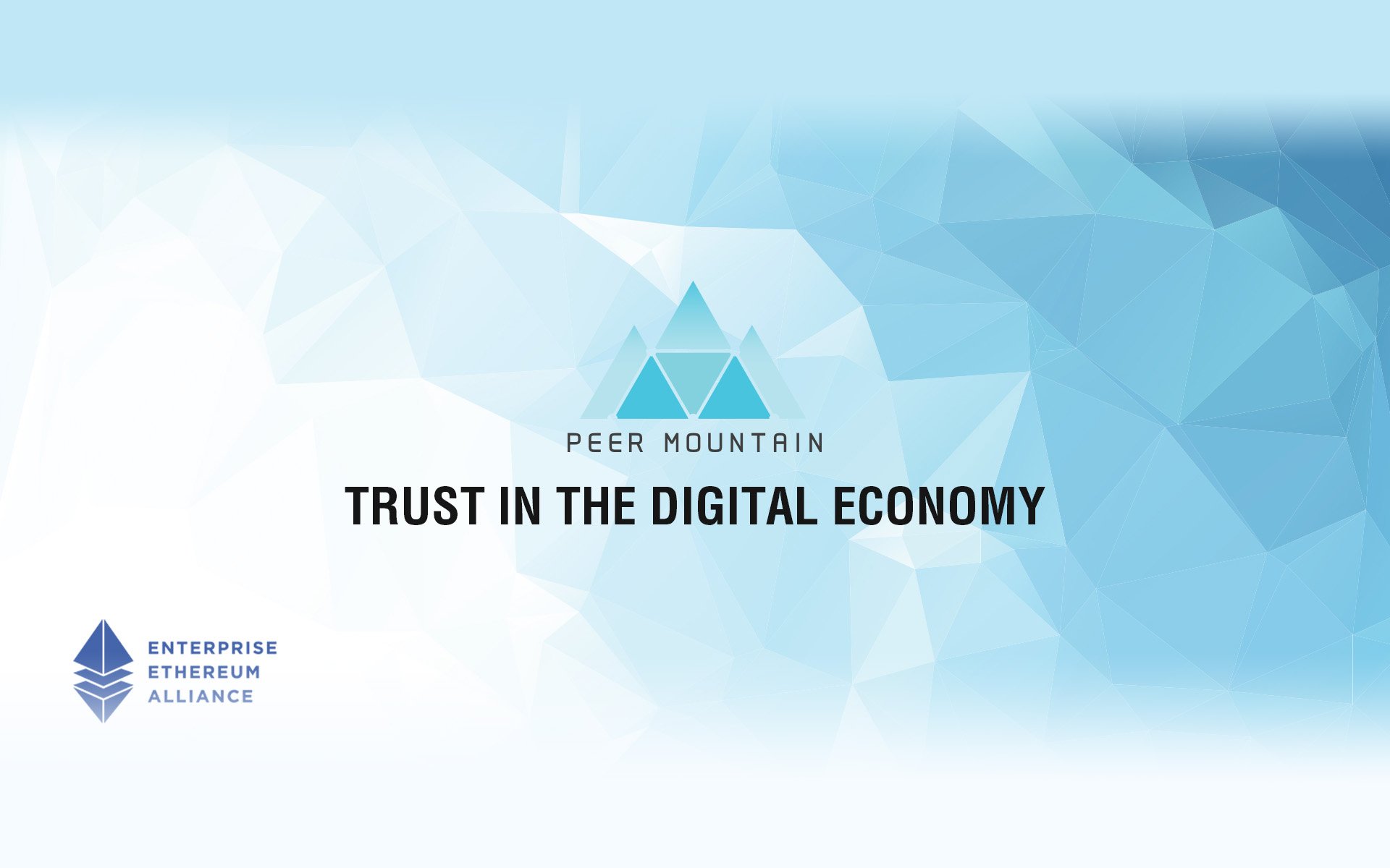 Peer Mountain Joins the Largest Open-Source Blockchain Initiative, Enterprise Ethereum Alliance