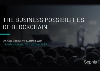 CEO of SophiaTX Takes the Business Blockchain Discussion to It Executive Forums Organized by Evanta, a Gartner Company