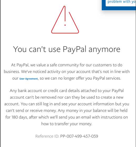 Robinson's PayPal notification