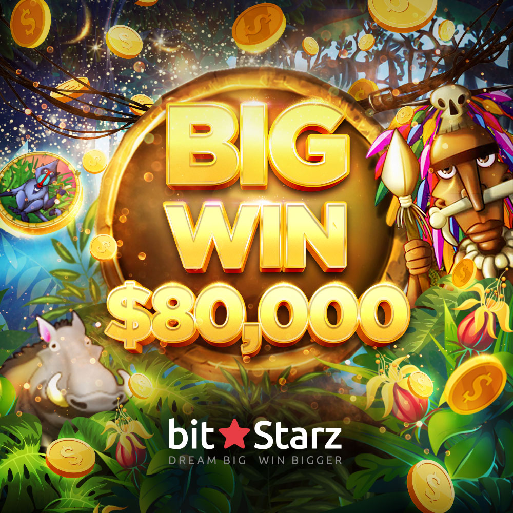 Another big win at BitStarz – Jungle Rumble lands player $80,000 prize!