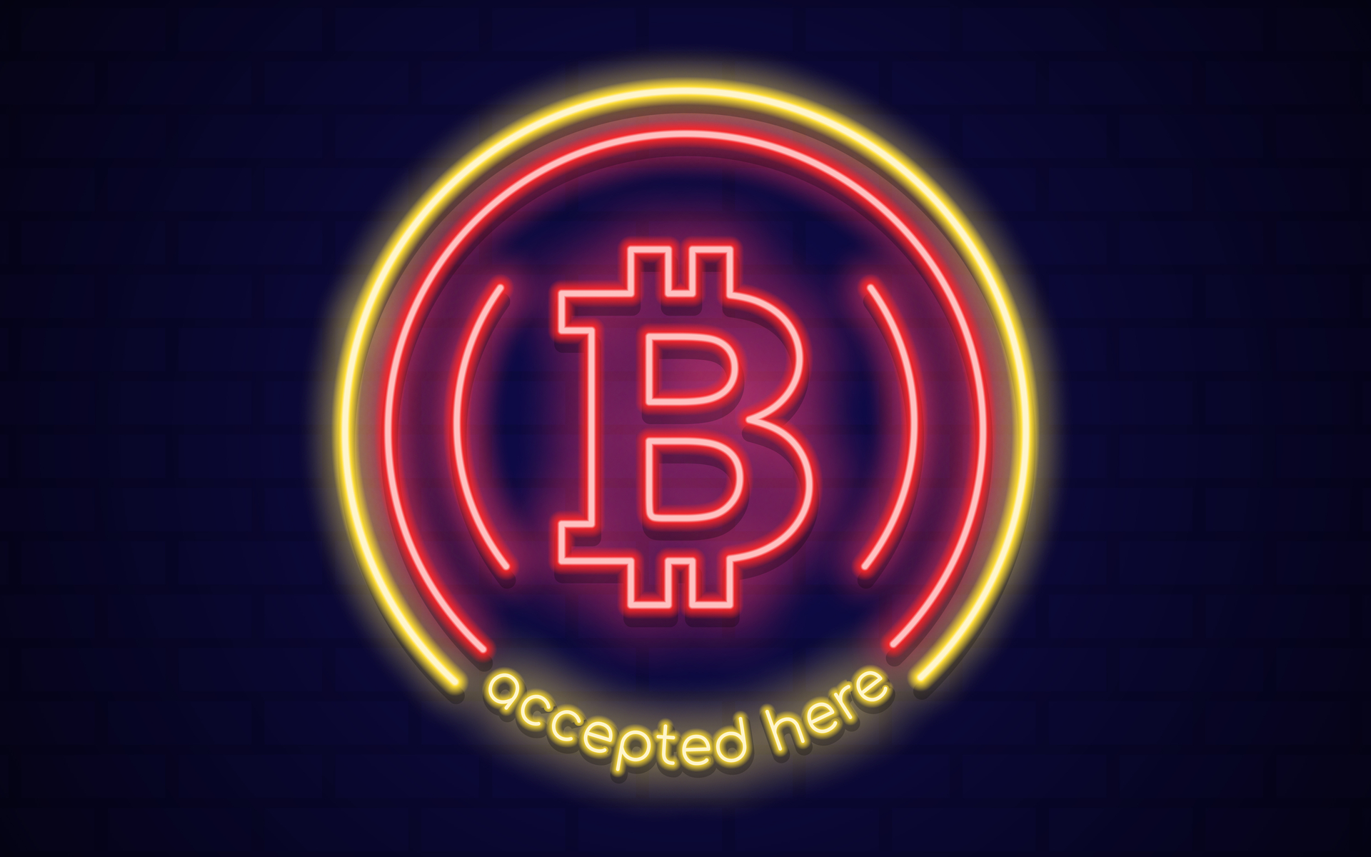 bitcoin accepted sign