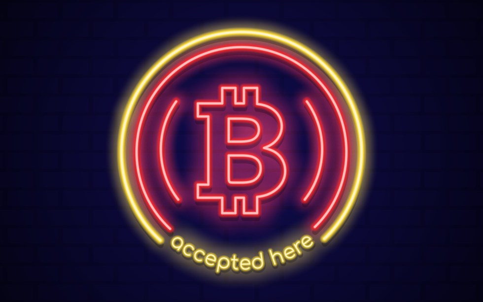 bitcoin accepted sign