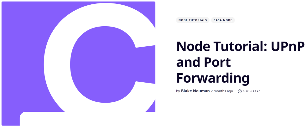 casa node port forwarding