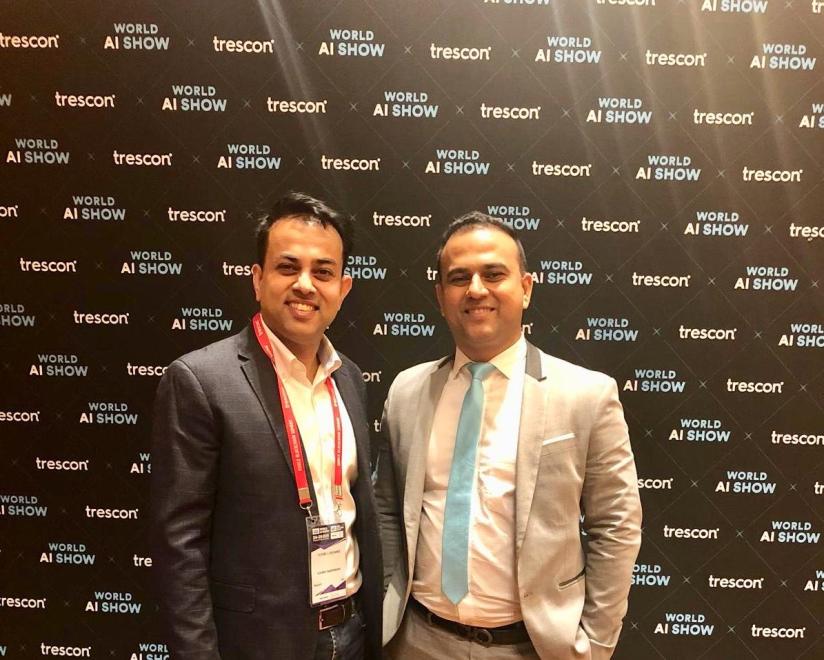 Kishore Mansinghani, CEO of Future1Exchange with Mohammed Saleem, CEO of Trescon, at World AI Show & World Blockchain Summit, that took place on 24th and 25th July 2019 in Singapore.