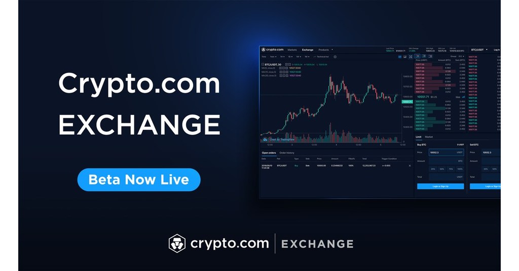 Crypto.com new beta exchange announcement