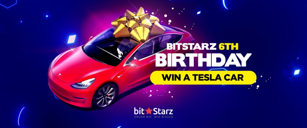 Celebrate BitStarz’ Birthday and Win a Tesla Model 3!