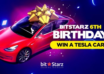 Celebrate BitStarz’ Birthday and Win a Tesla Model 3!