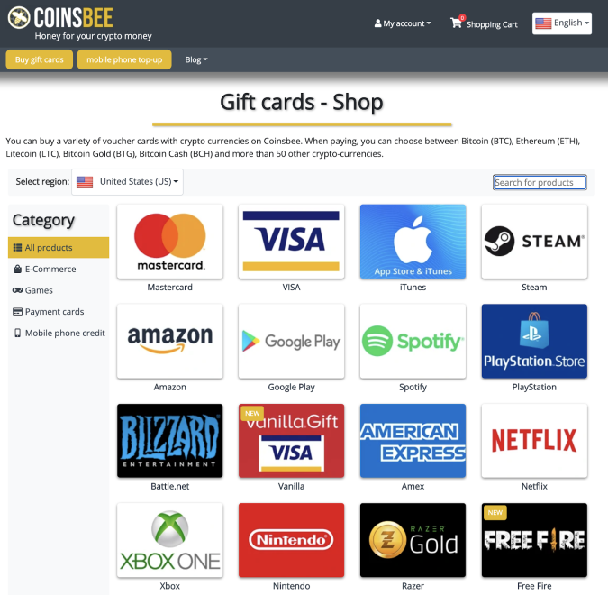 Buy MediaMarkt gift cards with Crypto - Coinsbee