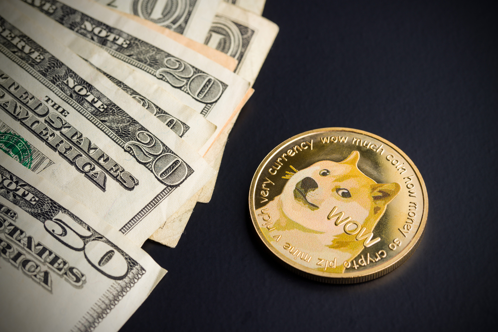 Dogecoin and dollars.