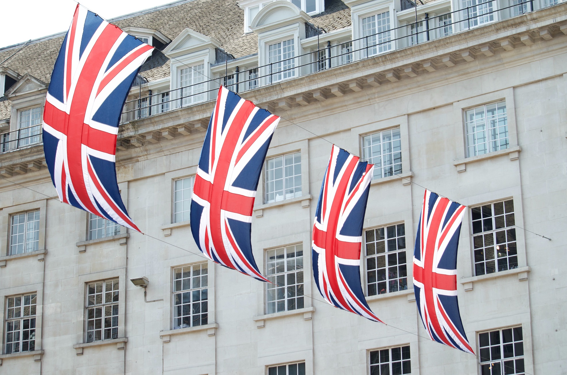 Bank of England. flags.