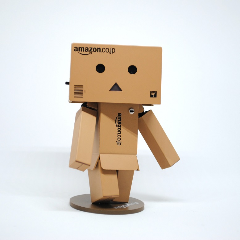 Amazon, a doll made with Amazon boxes