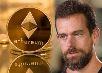 Picture of Jack Dorsey next to an Ethereum coin