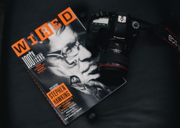 Wired, a magazine with Stephen Hawking on the cover