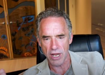 Jordan Peterson, a screnshot from the podcast