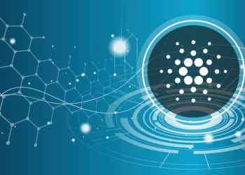 Picture of a Cardano coin with web-like markings around it, depicting Alonzo hard forks