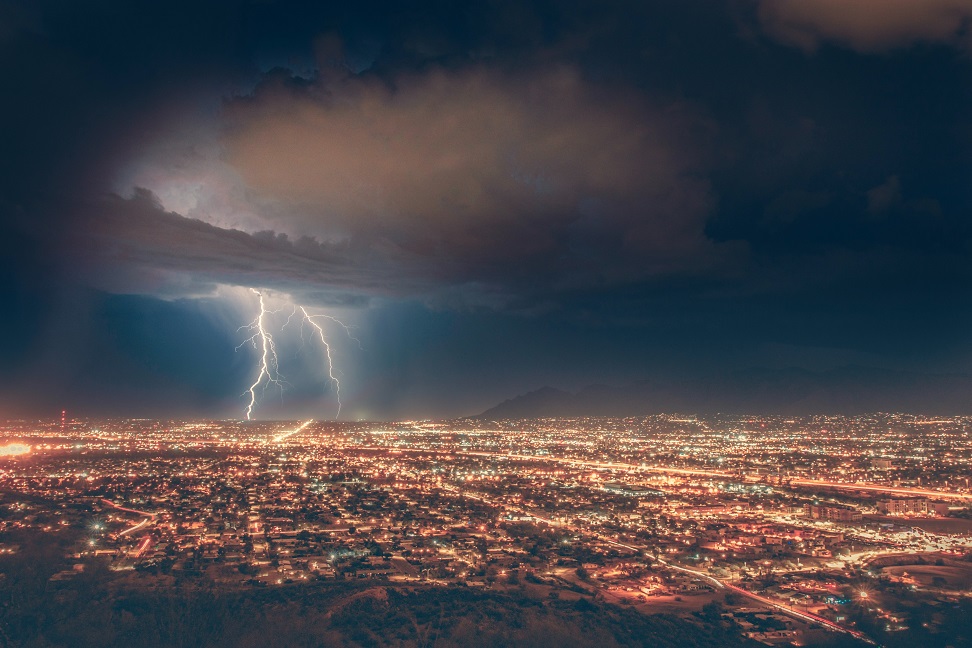 The Lightning Network, a lightning over a city