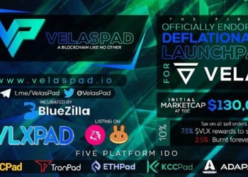 VelasPad Goes 133X and Collects $340,000 in Fees in Under 24h Following IDO